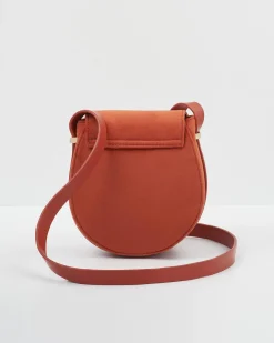 Cross Body Bags|Embroidered Bags-Fable England Lovebirds Saddle Purse