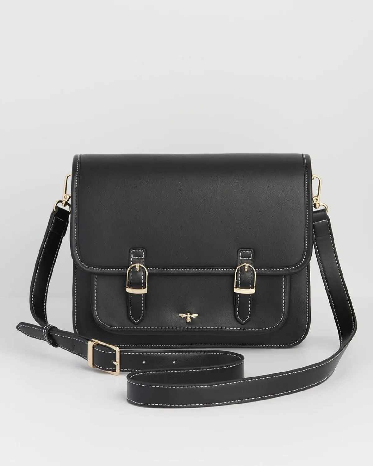 Work Bags|Satchel Bags-Fable England Magical Mushrooms Black Satchel