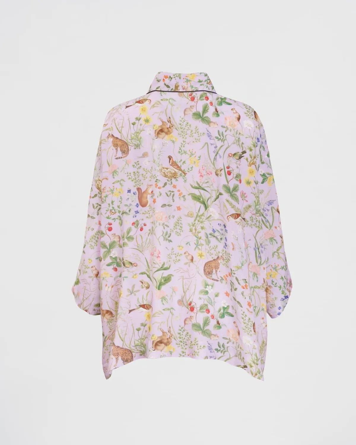 Kimonos-Fable England Meadow Creature Lilac Short Kimono