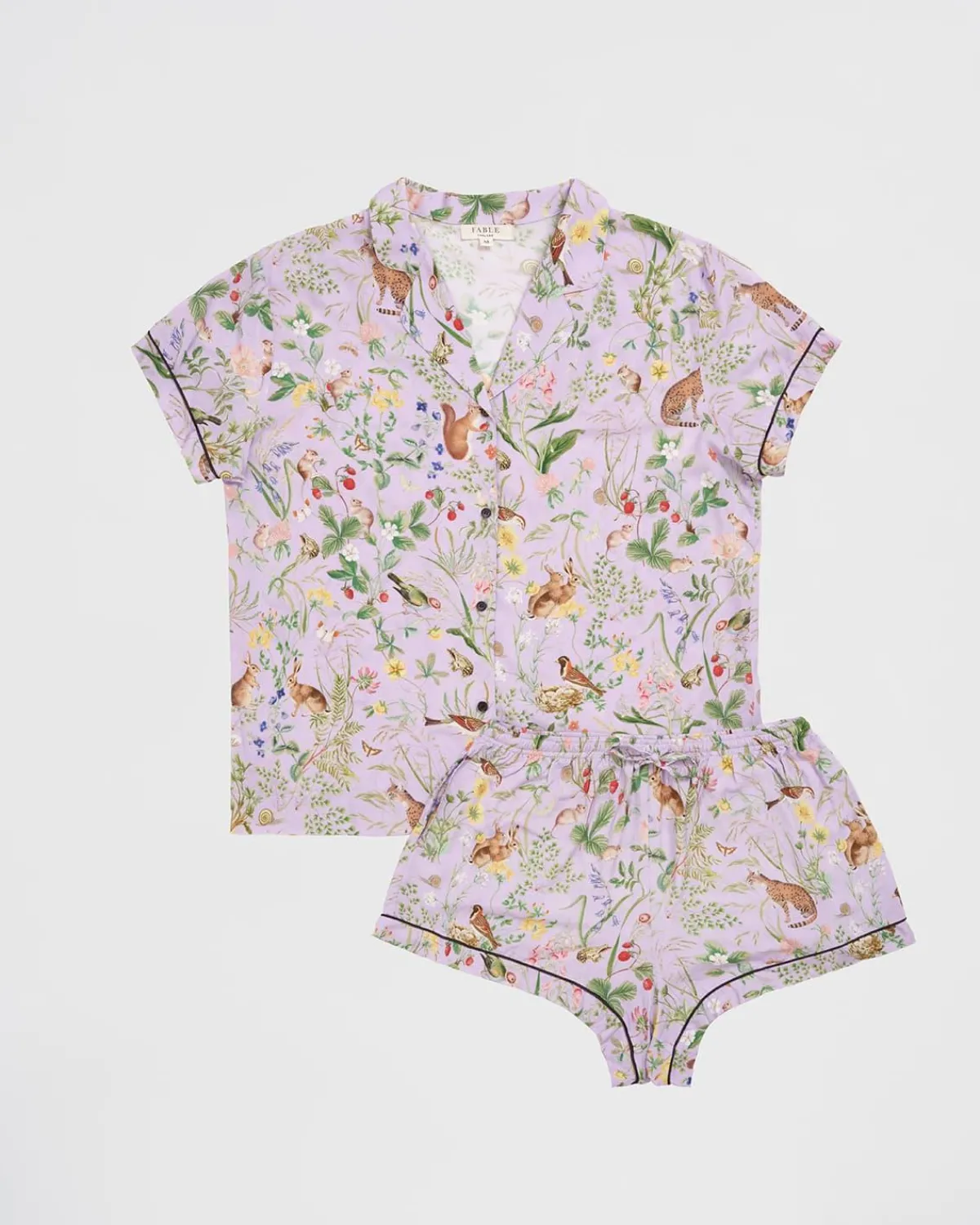 Pajamas-Fable England Meadow Creature Lilac Short Pajamas
