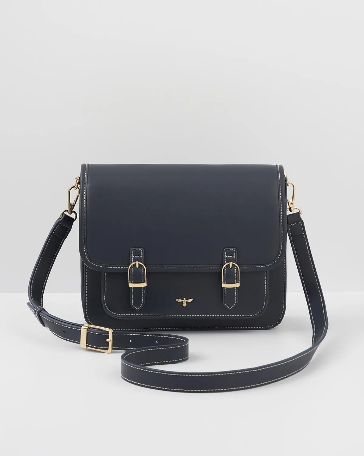 Work Bags|Satchel Bags-Fable England Navy Satchel