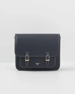 Work Bags|Satchel Bags-Fable England Navy Satchel