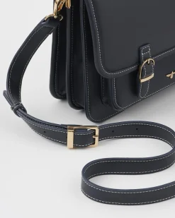 Work Bags|Satchel Bags-Fable England Navy Satchel