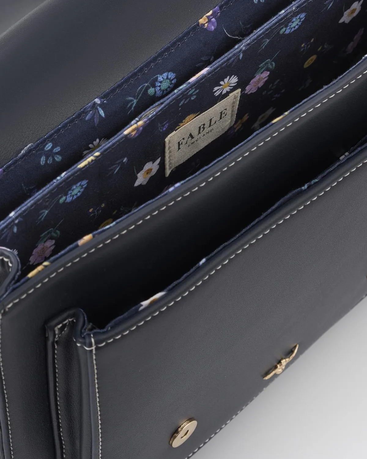 Work Bags|Satchel Bags-Fable England Navy Satchel