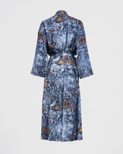 Kimonos-Fable England Nocturnal Garden Kimono Midnight Blue