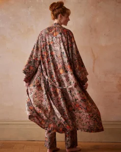 Kimonos-Fable England Nocturnal Garden Kimono Pink Lady