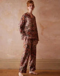 Pajamas-Fable England Nocturnal Garden Pajamas Pink Lady