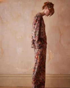 Pajamas-Fable England Nocturnal Garden Pajamas Pink Lady