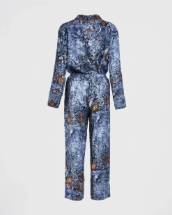 Pajamas-Fable England Nocturnal Garden Pajamas Midnight Blue