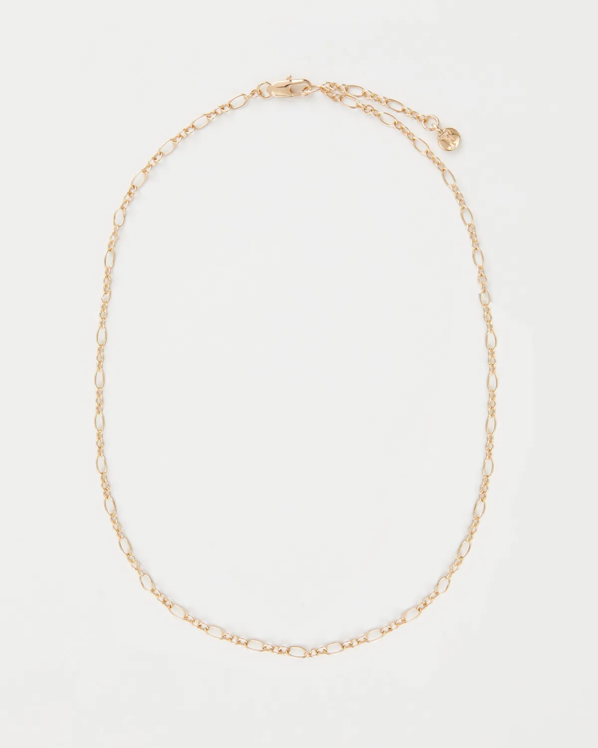 The Fable Charm Collection|Necklaces-Fable England Oval Figaro Chain Necklace