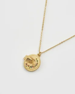 Lockets|Necklaces-Fable England Running Bunny Locket Necklace