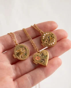 Lockets|Necklaces-Fable England Running Bunny Locket Necklace