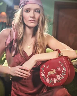 Cross Body Bags|Embroidered Bags-Fable England Running Bunny Saddle Bag