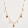 Necklaces-Fable England Sea Snail Charm & Pearl Necklace