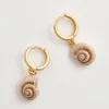 Earrings-Fable England Sea Snail Shell Huggie Hoops