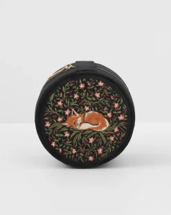 Jewelry Boxes-Fable England Sleepy Fox Round Jewelry Box