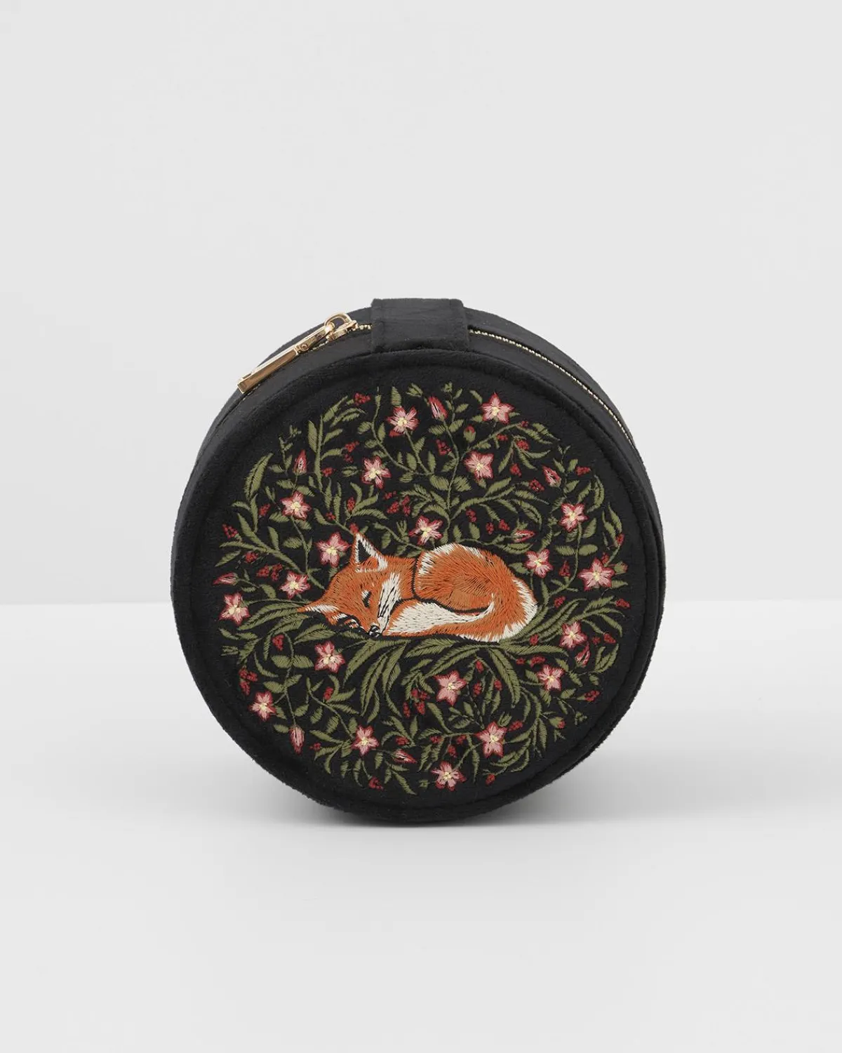 Jewelry Boxes-Fable England Sleepy Fox Round Jewelry Box