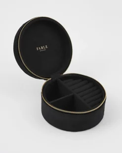 Jewelry Boxes-Fable England Sleepy Fox Round Jewelry Box