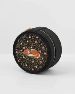 Jewelry Boxes-Fable England Sleepy Fox Round Jewelry Box