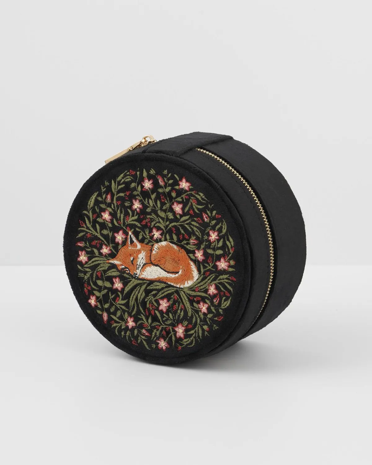 Jewelry Boxes-Fable England Sleepy Fox Round Jewelry Box