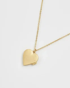 Lockets|Necklaces-Fable England Swallow Heart Locket Chain Necklace