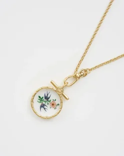 Necklaces-Fable England Swallow Monocle Necklace