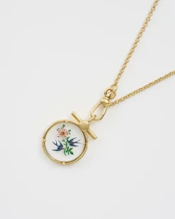 Necklaces-Fable England Swallow Monocle Necklace