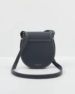 Cross Body Bags|Embroidered Bags-Fable England Swooping Swallows Saddle Purse