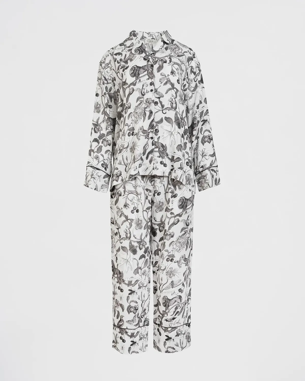 Pajamas-Fable England Tree of Life Monochrome Long Pajamas