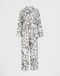Pajamas-Fable England Tree of Life Monochrome Long Pajamas