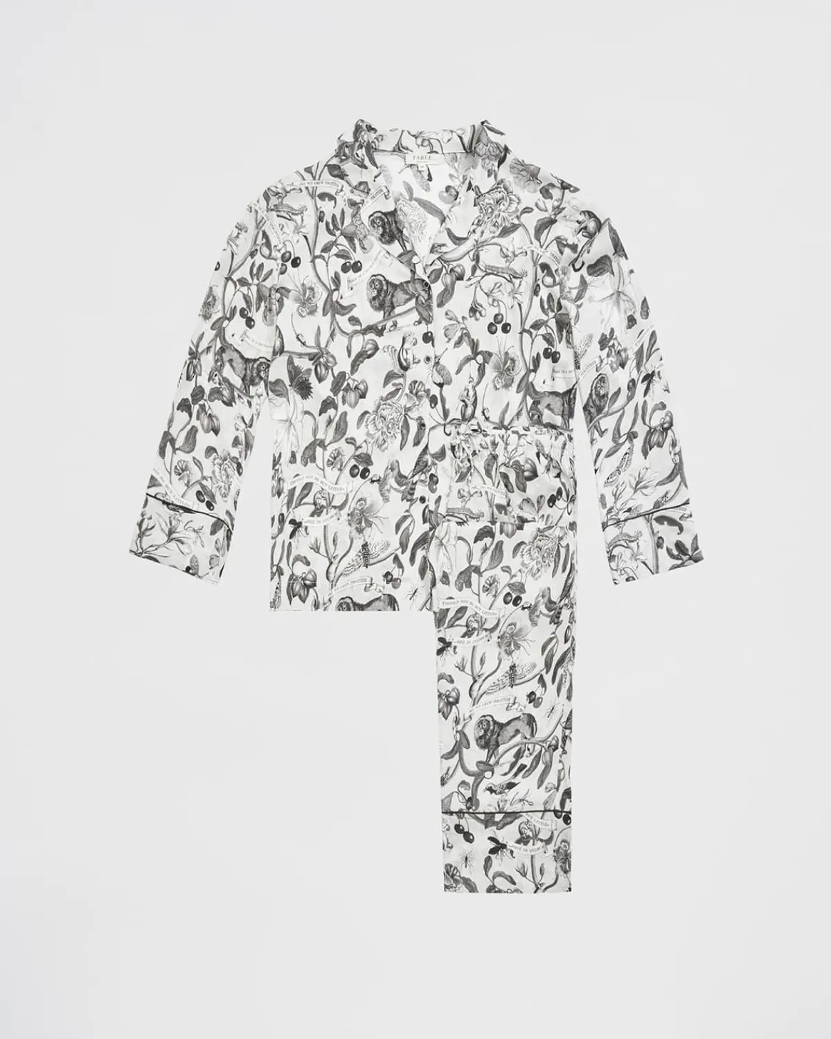 Pajamas-Fable England Tree of Life Monochrome Long Pajamas