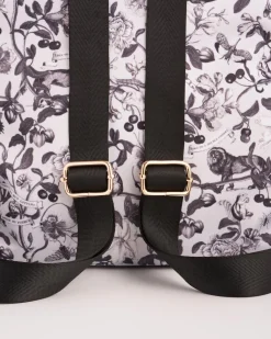 Backpacks-Fable England Tree Of Life Monochrome Medium Backpack