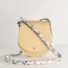 Cross Body Bags-Fable England Tree Of Life Monochrome Raffia Saddle Bag