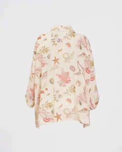 Kimonos-Fable England Whispering Sands Lotus Pink Short Kimono