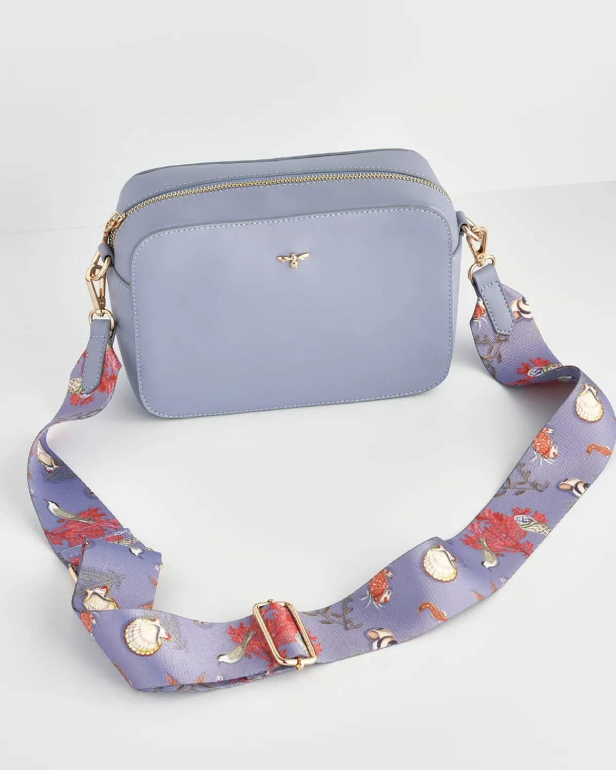 Cross Body Bags-Fable England Whispering Sands Powder Blue Camera Bag