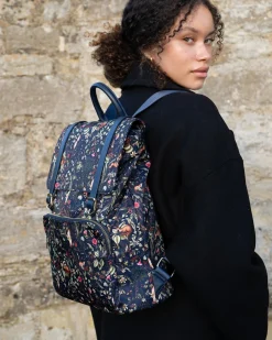 Work Bags|Backpacks-Fable England Wolf Garden Large Navy Backpack
