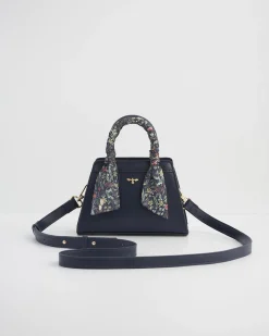 Cross Body Bags|Tote Bags-Fable England Wolf Garden Mini Navy Tote