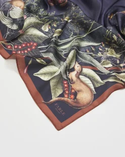 Square Scarves-Fable England Wolf Garden Narrative Square Scarf