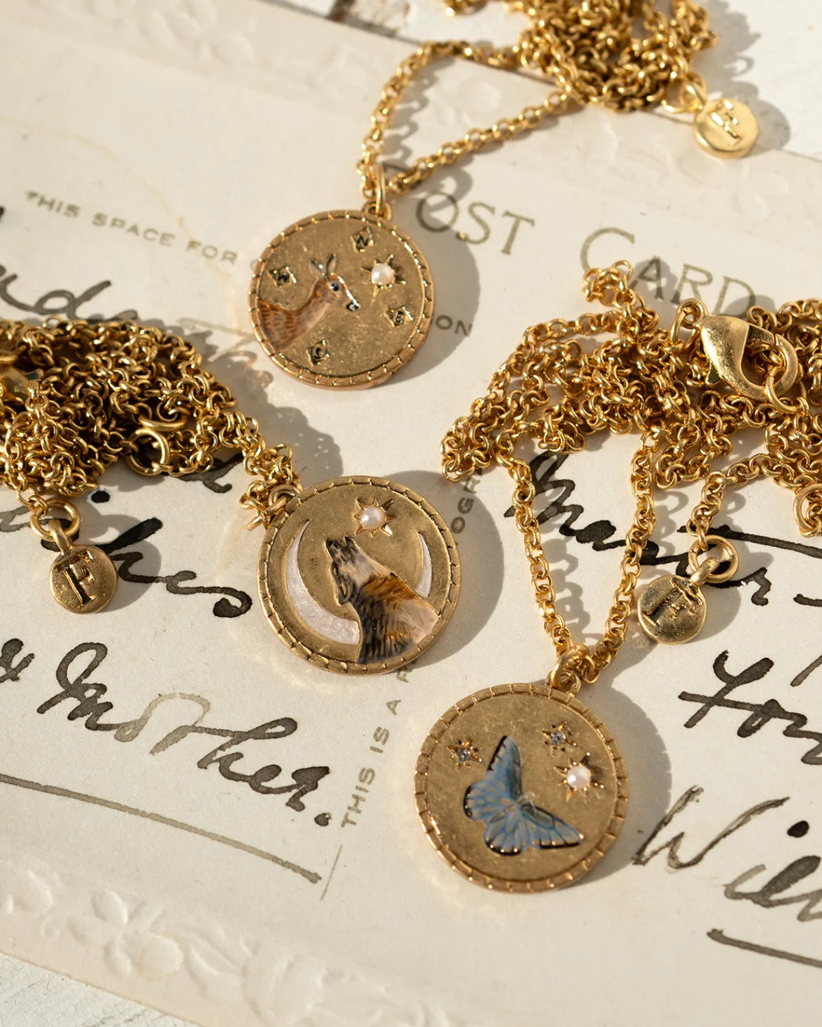 Necklaces-Fable England Wolf Spirit Guide Pendant Necklace