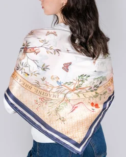 Square Scarves-Fable England Wonderland Narrative Square Scarf