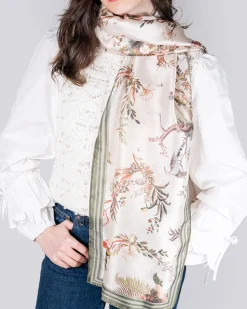 Lightweight Scarves-Fable England Wonderland Toile Silky Scarf