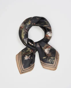 Square Scarves-Fable England Wonderland Toile Square Scarf
