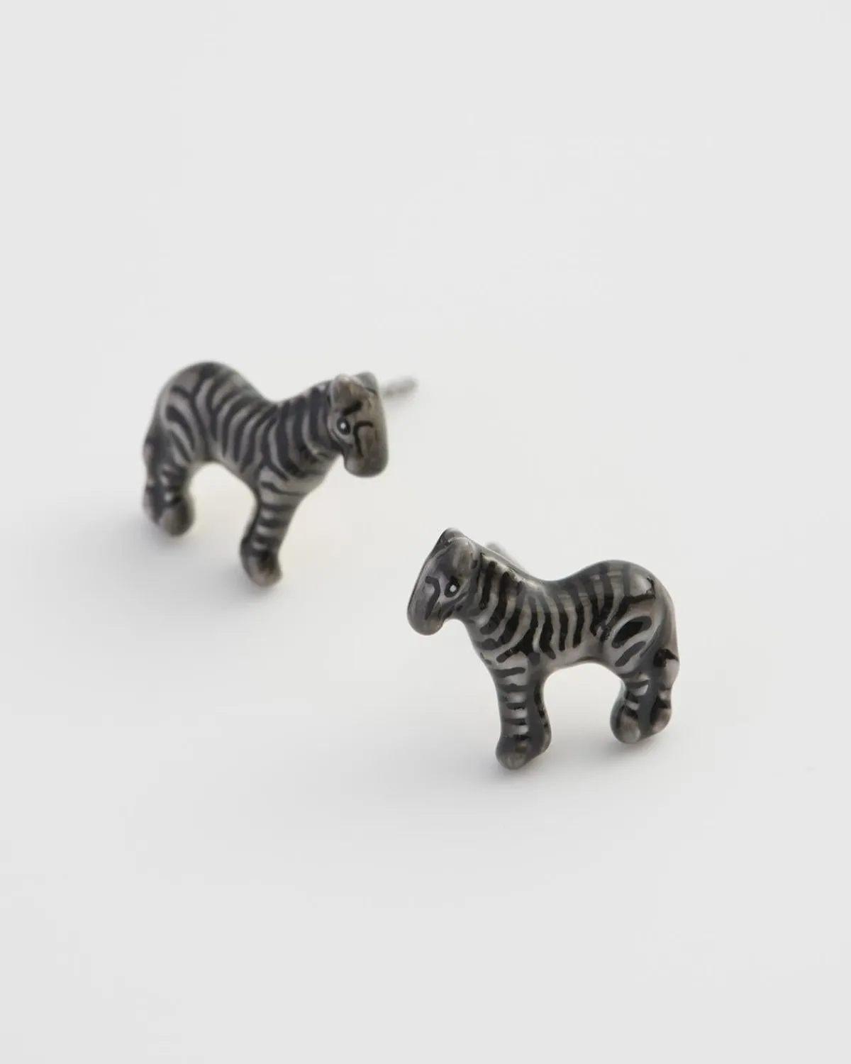 Earrings-Fable England Zebra Stud Earrings