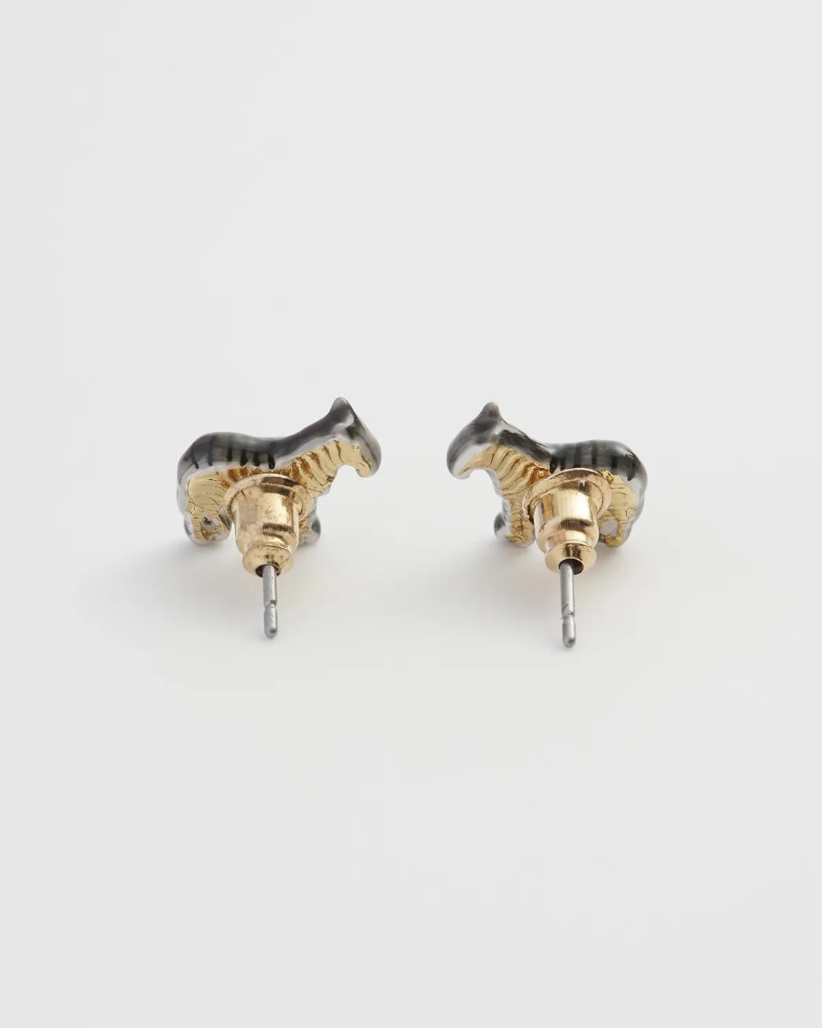 Earrings-Fable England Zebra Stud Earrings